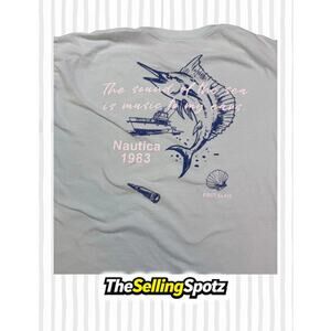 Nautica 1983 Sailfish Graphic T-Shirt Light Blue US/UK (XL)